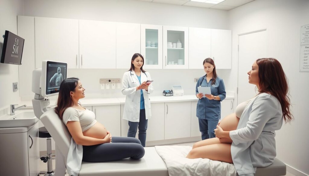 Exames iniciais no pré-natal